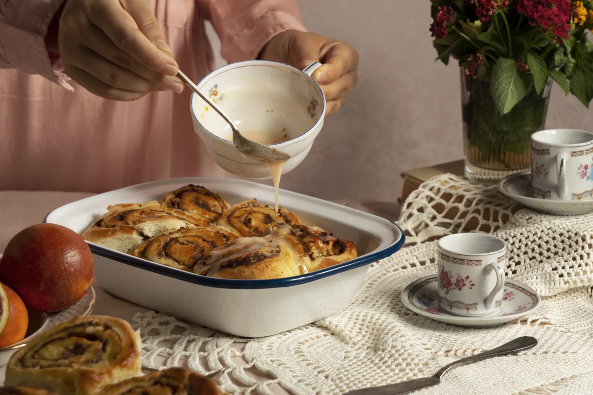 Delicious homemade Overnight Cinnamon Rolls.