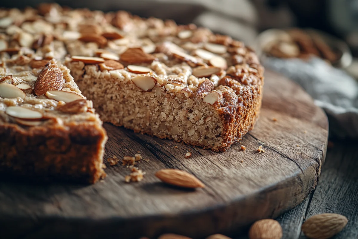 Delicious homemade almond flour dessert on a plate.