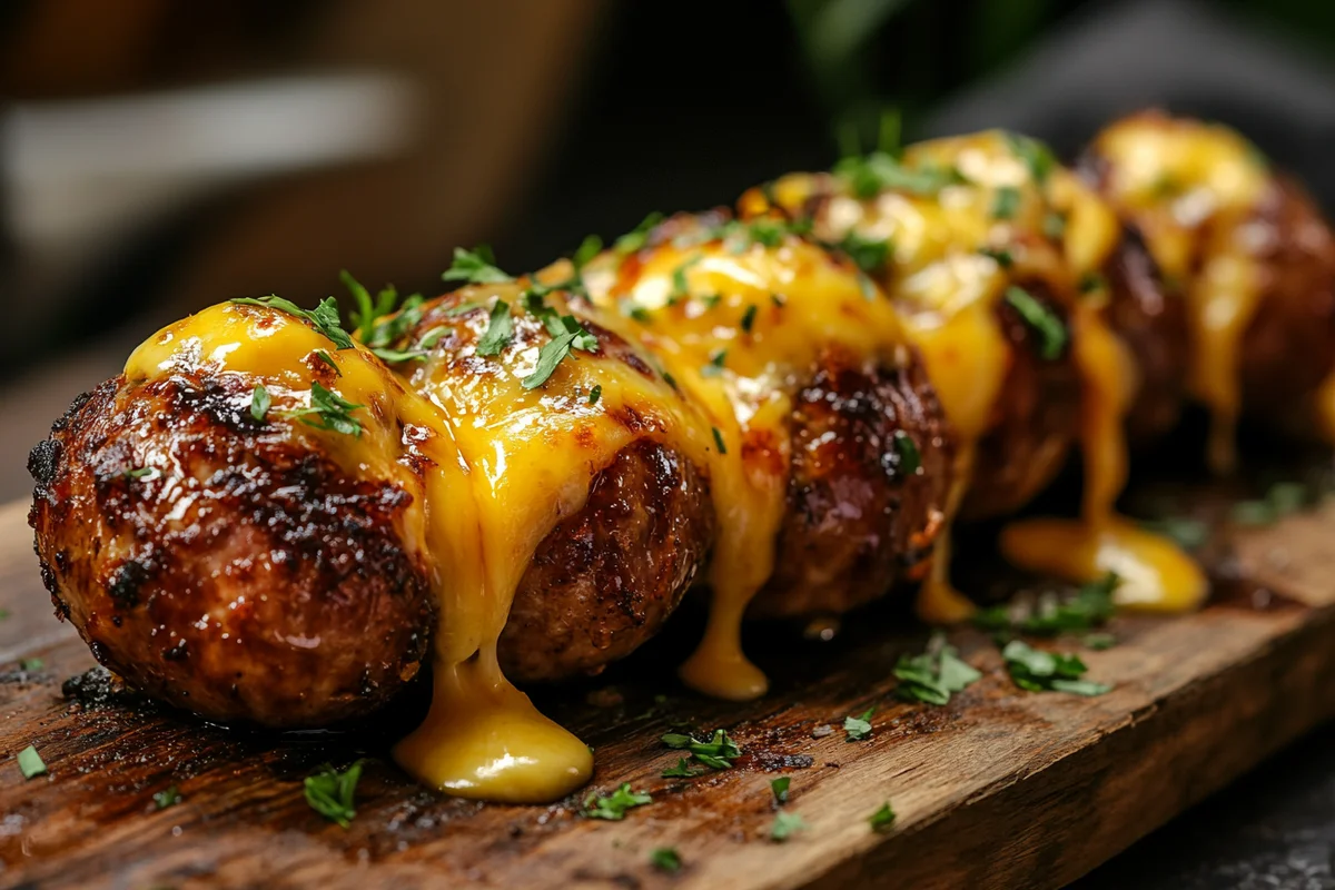 Delicious armadillo eggs recipe close-up, showcasing the textures