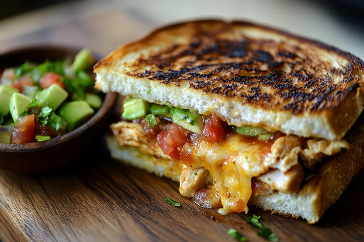 Chipotle chicken avocado melt: Delicious and spicy.