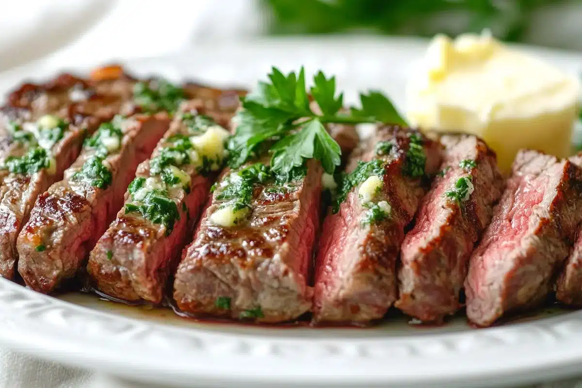 Delicious Classic Ribeye Steak on a plate.